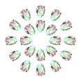 thumbnail image 1 of Unique Bargains 20Pack Teardrop Sew on Rhinestone - 18x13mm Glass Teardrop Crystal Rhinestones in Gold Prong Setting (AB Color), 1 of 7