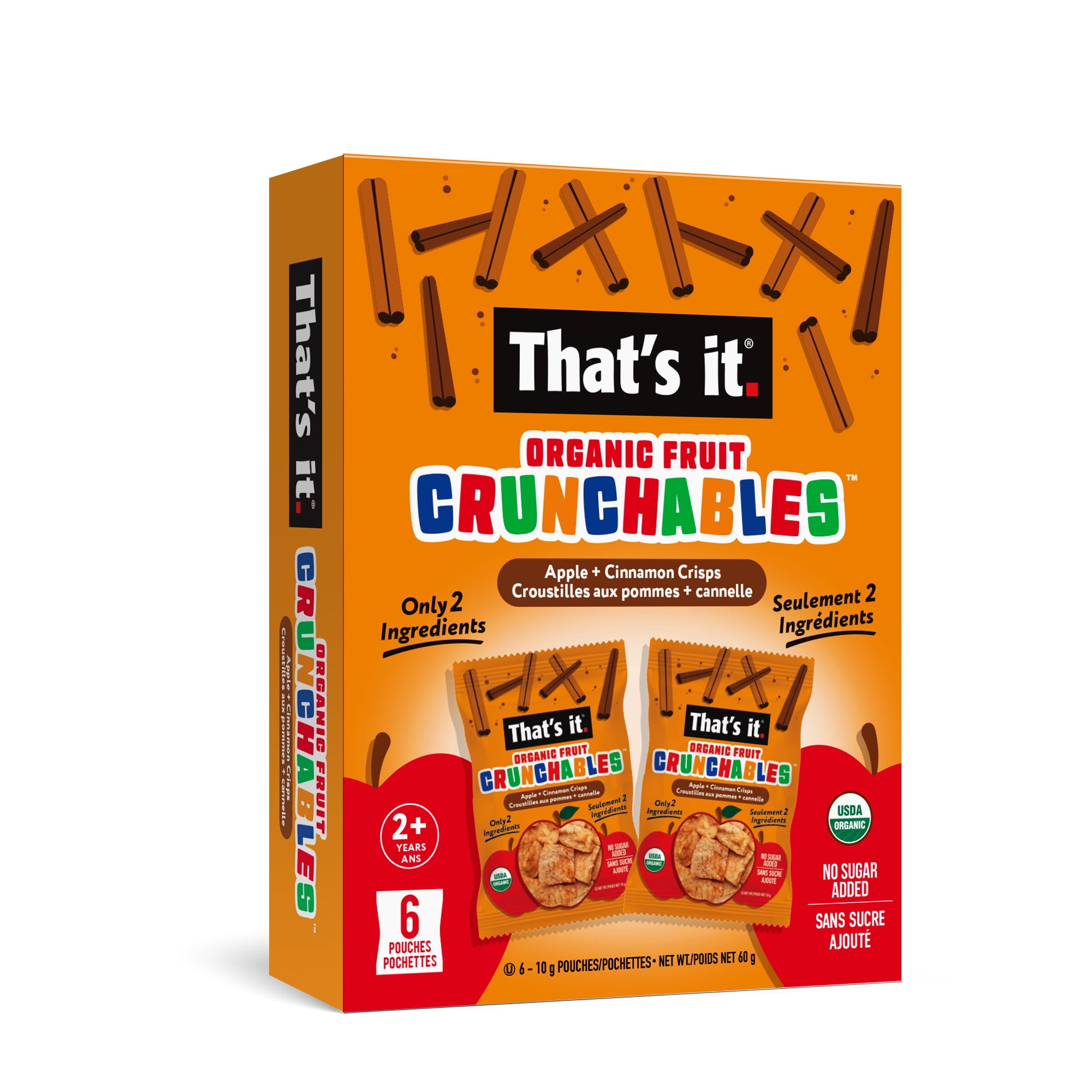 That's it. Croustillants biologiques pomme cannelle 6ct 10g