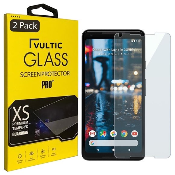 Vultic [2 Pack] Protecteur d'Écran pour Google Pixel 2 TG [Compatible avec Étui], Film en Verre Trempé