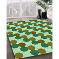 thumbnail image 3 of Ahgly Company Tapis d'Intérieur Lavable à la Machine, Carré, Transitionnel, Vert Pâle, Tapis de Zone, 4 Pieds Carré, 3 of 7