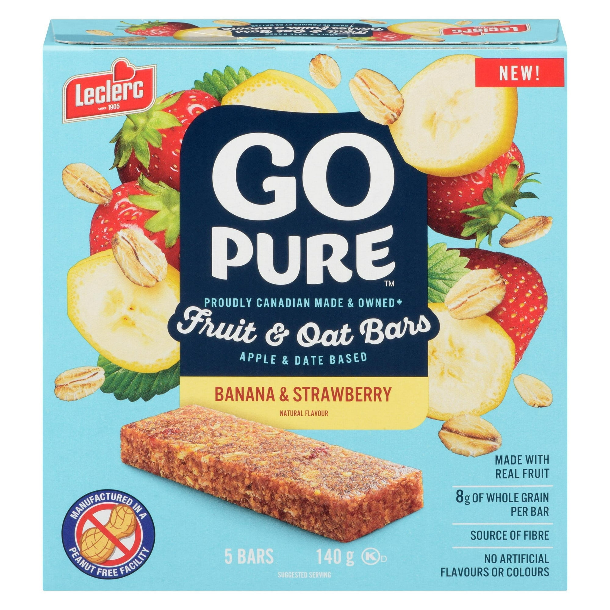 Go Pure Barres aux Fruits & à l'Avoine Banane & Fraise