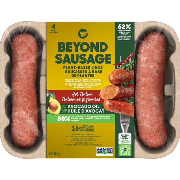 Beyond Meat Saucisse Italienne Forte à Base de Plantes, 400g 400g