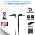 thumbnail image 4 of 1pc TRS To TRRS Microphone Cable 3.5mm Male To Male Right Angle Adapter Cable, 4 of 8
