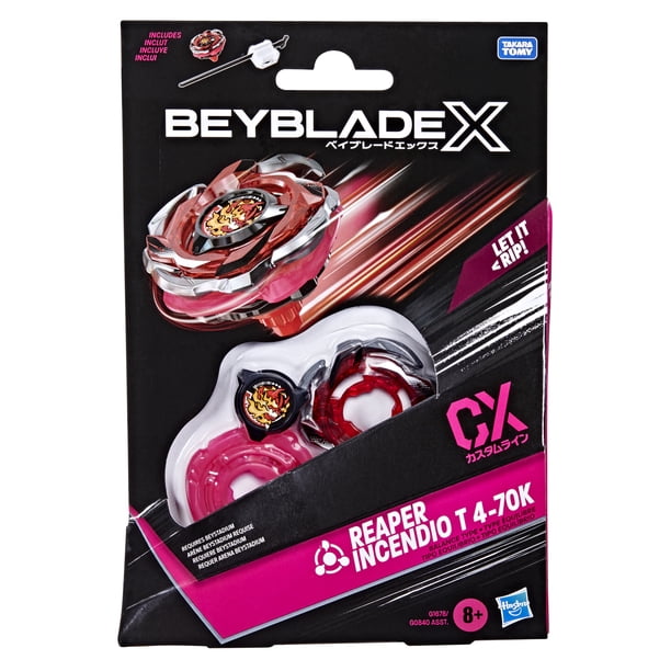 Beyblade X Reaper Incendio T 4-70K CX Starter Pack Top and