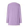 thumbnail image 4 of RXIRUCGD Blouse Décontractée à Manches Longues Unie pour Femme avec Poche, Cardigan Manteau, Violet, Taille : L, 4 of 6