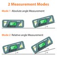 thumbnail image 2 of Graflsoa Inclinomètre Numérique avec Base Magnétique, Rapporteur ABS Vert, Résolution 0,05°, Plage 4x90° et 2x180°, Comprend des Piles AAA, 2 of 6