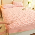 thumbnail image 1 of UsRHHA Waterproof Mattress Protector Cover 150x200cm, Fitted Bed Sheet with Soft Breathable Fabric for All Season Protection, Washed Fabric Bedding Cover, 1 of 7