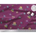 thumbnail image 3 of Soimoi Rayon Fabric Planet,Animal & Spaceship Cartoon Print Fabric by The Yard 56 Inch Wide, 3 of 3