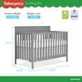 thumbnail image 2 of Fisher-Price Miles 5-in-1 Convertible Crib by Dream On Me, 2 of 9