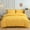 Yellow, variant on ZZkhGO Solid Color Washed 4 Piece Bedding Set, Soft Breathable Cotton Duvet Cover with 2 Pillowcases, All Season Comforter Cover for King Size Bed, Home Bedroom Decor, Yellow