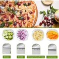 thumbnail image 3 of ONCE FOR ALL Mandoline Food Slicer, Stainless Steel Adjustable Vegetable Slicer Chopper, Multifunctional Onion Potato Garlic Cucumber Cutter for Kitchen, Light Blue, 3 of 7