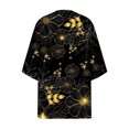 thumbnail image 5 of TIMIFIS Women Cardigan 3/4 Sleeves Open Front Lightweight Cardigan Draped Ruffles Knit Cardigan-Black-5-XXXXXLFall, 5 of 5