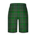 thumbnail image 4 of Diufon Men's Casual Shorts Spring Summer Wide Leg Loose Plaid Printed Elastic Waisted Drawstring Sport Shorts, 4 of 4