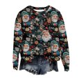 thumbnail image 4 of EGNMCR Sweatshirt de Noël pour Femmes Manches Longues Décontracté Col Rond Vacances Impression de Noël Mignon Hauts Amples, 4 of 4