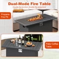 thumbnail image 4 of Gymax 44.5'' Propane Fire Pit Table w/ Metal Slatted Tabletop & Stainless Steel Burner Black, 4 of 6