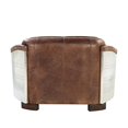 thumbnail image 5 of ACME Brancaster Retro Brown Top Grain Leather and Aluminum Loveseat, 5 of 5