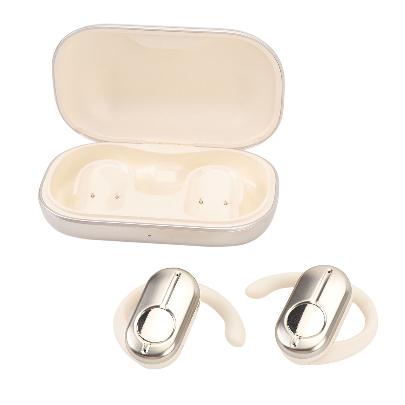 Open Ear Earbuds Headphones, Wirelessly Bluetooths Air Conduction Earbuds with Dual Mic, Waterproof Earphones Noise Cancelling with Charging Case for Sports Workout