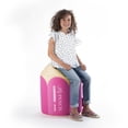thumbnail image 3 of Gouchee Home Dotcom Pencil rose – Grand pouf en microfibre avec billes de polystyrène vierge, fabriqué au Canada, léger et multifonctionnel pour chambre des enfants ou espaces de jeu., 3 of 6
