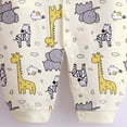 thumbnail image 4 of Fall/Winter Clothes, HVOBBTY Kid's Fashion Long Sleeve Soft Romper, Child Printing Born Button-Neck Long Sleeved Long Rompers Yellow 59, 4 of 4