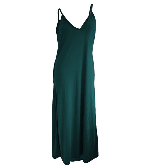 Gspmoly Robes d'Été pour Femmes, Mode Féminine Décontractée Couleur Cordon Sans Manches Col en V Robe avec Poches Robes de Vacances pour Femmes Liquidation