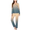 thumbnail image 2 of Rbaofujie Pyjama d'Automne pour Femmes Ensemble de Pyjama Décontracté Uni Haut Décontracté Pantalon Ensemble de Pyjama pour Femmes, 2 of 5