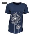 thumbnail image 2 of Becaristey T-shirts à Col Rond pour Femmes Manches Courtes Style Simple T-shirts Imprimé Floral Vêtements Accessoire de Mode Tenue Quotidienne Bleu TTG, 2 of 6