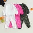 thumbnail image 2 of Fortune Toddler Girls Boys Long Sleeve Ghost Print Sweatshirts Long Pants 2Pcs Fall Set, 2 of 9