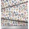thumbnail image 2 of Soimoi Coton Popeline Fleur Artistique Tissu Imprimé 1 Yard 42 Inch Wide, 2 of 3