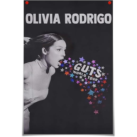 PPHAOSHO Olivia Rodrigo Guts Album Cover Poster frameless Painting Canvas Wall Posters Art Picture Print Modern Home Decor 24x36inch