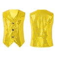 thumbnail image 4 of 2025 Garçons Hauts Garçons Pyjamas Décontractés Garçons Paillettes Scintillantes Fête Garçons Chemise Habillée Carnaval Robe Sans Manches Gilet T-Shirts Garçons, 4 of 6
