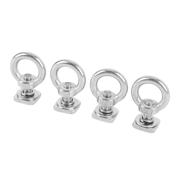 Stainless Steel T Slot Eye Bolt T Track Mount Tie Down Rings, Universal for Roof Luggage Racks, Truck Compartments, and More