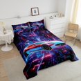 thumbnail image 4 of Erosebridal Racing Car Bedding Sets Full with Comforter,Gradient Geometric Duvet Insert,Race Car Bedroom Decor,Reversible,3pcs, 4 of 7