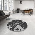 thumbnail image 4 of Ahgly Company Tapis d'Intérieur Lavable à la Machine, Carré, Transitionnel, Charbon Noir, Tapis de Zone, 6 Pieds Carré, 4 of 7
