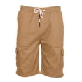 thumbnail image 5 of Men's Cargo Shorts Plus Size Big and Tall Cargo Shorts Multi-Pockets Relaxed Summer Drawstring Beach Shorts Pants, 5 of 5