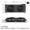thumbnail image 4 of CUSIMAX Double Hot Plates Electric Burner, 1800W Countertop Cooktop with Adjustable Temperature Control, Hot Plates for Cooking Portable Electric Sto, 4 of 8