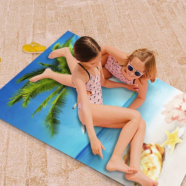 Meitianfacai Microfiber Beach Towel Super Lightweight Colorful Bath Towel Sandproof Beach Blanket Multi-Purpose Towel For Travel Swimming Pool 28x55 Inch