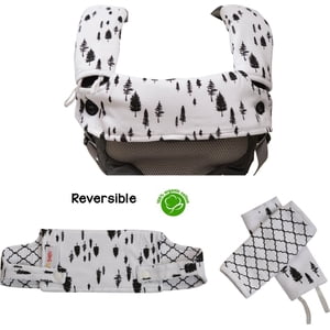 Couverture de porte-bébé en coton biologique & Pads de dentition avec bib-