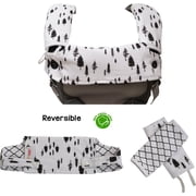 Baby Carrier Cover Organic Cotton Drool & Teething Pads With Bib Fits All Carriers Trees By HnyBaby