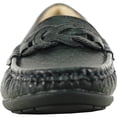 thumbnail image 3 of kozi Femme Confort Décontracté Chaussure Compensée à Enfiler Mocassin ML3256 Bout Rond Détail Chaîne Semelle Intérieure Amovible Noir Taille 9.5, 3 of 8