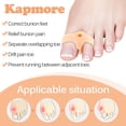thumbnail image 2 of 6Pcs Toe Separators with 2 Loops Silicone Bunion Corrector Big Toe Spacer for Crooked and Overlap Toe (Beige), 2 of 6