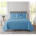 thumbnail image 2 of Clara Clark Ensemble de Courtepointe 5 Pcs, Style Moderne, Grand Lit/Grand, Bleu Ciel, 2 of 4