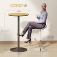 thumbnail image 3 of HOMCOM Round Bar Table, 40.2 Inch Modern Bar Height Pub Table, Natural Wood, 3 of 10