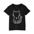 thumbnail image 2 of Mefallenssiah T-Shirt en Coton pour Enfants Garçons Filles Mode Mignon Col Rond Imprimé Tee Manches Courtes, 2 of 5