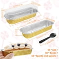 thumbnail image 3 of 150Pcs Aluminum Mini Loaf Pans 200ML Foil Pans with Lid Reusable Non-Stick Baking Containers Muffin Baking Tins Rectangle Cake Pans Pans/Lids/Spoons, 3 of 10