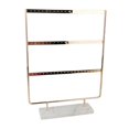 thumbnail image 1 of lionlar Personal Use Jewelry Display Stand Multi-layer Earring Stud Holder Marble Base, 3 Tier White Base, 1 of 9