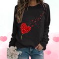 thumbnail image 1 of Aboser Chandail à Cœurs de la Saint-Valentin pour Femmes, Chandails Mignons de la Saint-Valentin pour Femmes, Hauts à Manches Longues à Enfiler, Chandails Décontractés à Col Rond, Chandail de la Saint-Valentin, 1 of 6