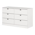 thumbnail image 2 of Commode 6 tiroirs pour , fini Blanc solide, collection Spark de Meubles South Shore, 2 of 11