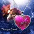 thumbnail image 2 of Solar System Planet Galaxy Double Sided Glass Universe Heart Pendant Necklace, 2 of 9