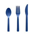 thumbnail image 2 of Party Essentials Ensemble Combiné de Couverts en Plastique Rigide Offerts en 15 Couleurs, Bleu Royal, 68 Réglages de Table, 2 of 4
