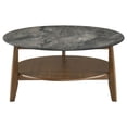 thumbnail image 4 of Coaster Table Basse Ronde SmartTop en Bois, Gris Fumé/brun Foncé, 4 of 9
